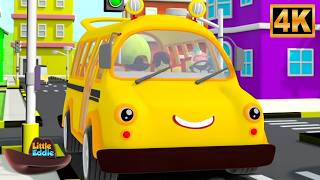 wheels bus go round round more vehicle songs nursery rhymes