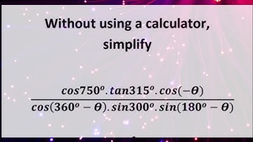 HOW to use the reduction formulae to simplify trigonometric expressions in easy steps.