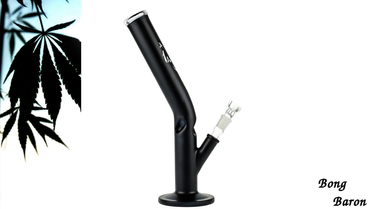 WS TX Burner Colored Glass Ice Bong | Black