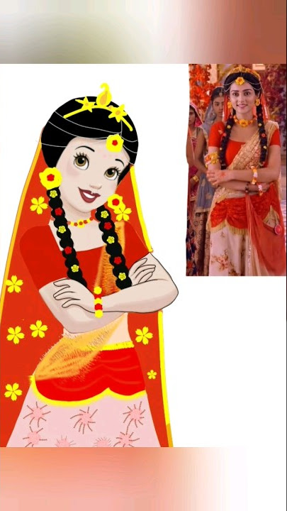 snow white as radha rani 🙏❤❤#malikashingh #disneyprincess  #radhakrishna #ytshorts #viralshorts