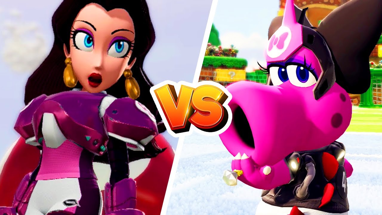 Mario Strikers Battle League - Pauline Vs Birdo - (Hard CPU) Gameplay