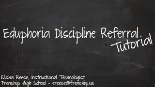 Eduphoria Discipline Referral