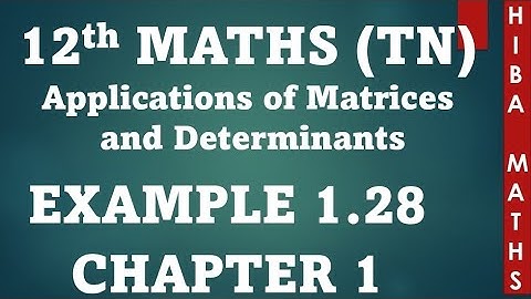 12th maths chapter 1 example 1.28 TN syllabus hiba maths