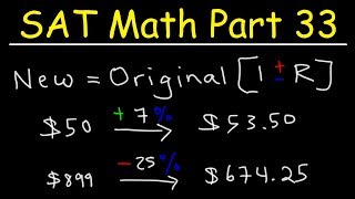 SAT Math Part 33 - Percents, Original Price, Sales Tax, & Discounts - Membership