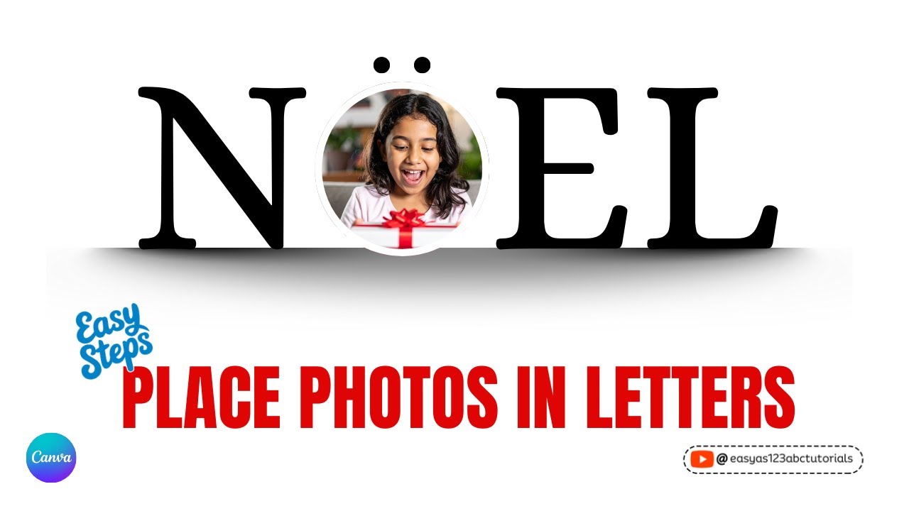 Как разместить фотографии в письмах в Canva | Учебное пособие Canva на рождественскую тематику дл...