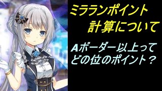 【マギレコ】ミラランポイントの計算の仕方、Aボーダー以上ってどれ位のポイント必要？【2021/9/20】