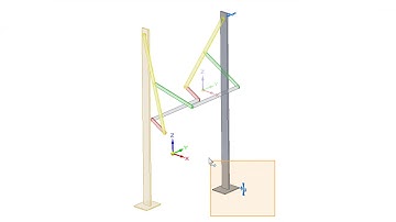 Four Bar Linkage Mechanism 17 - Solid Edge | Building Body Around Mechanism