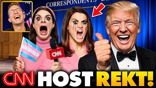 Trump Compares CNN Anchor to Dylan Mulvaney Right to Her FACE | Room of Reporters GASP, CNN Rages…🤬