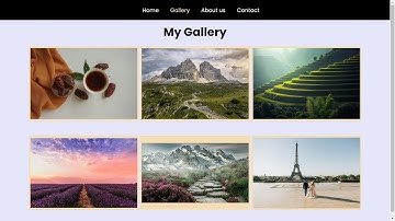 Website layout with image gallery using HTML and CSS