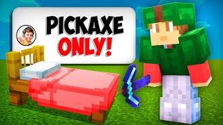 Can I WIN Cubecraft Bedwars with only a Pickaxe?