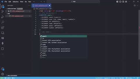 XML and DTD validation | visual studio