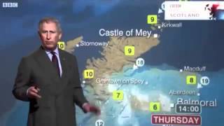 Prince Charles reads the weather