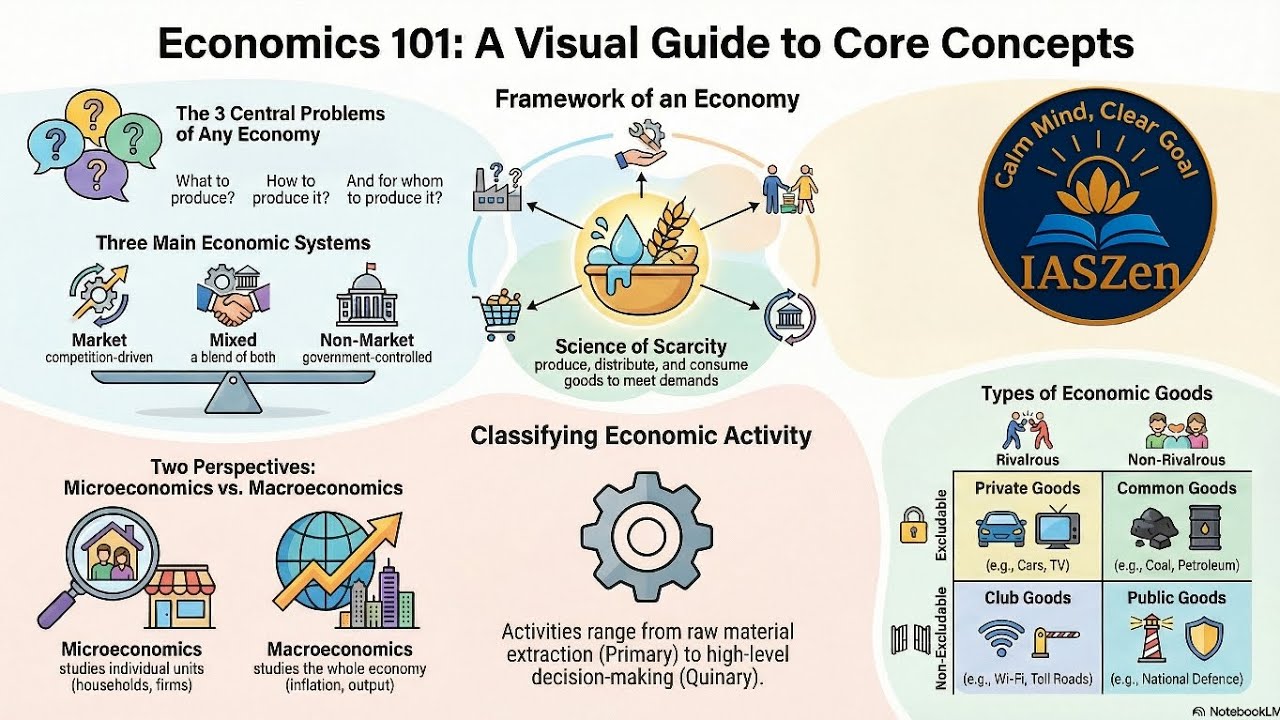 Indian Economy Lecture 1 |Types of Economy Explained |Sectors of Indian Economy |UPSC IAS Foundation