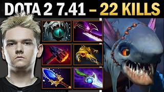 Slark with 22 Kills and 1000 XPM - Dota 7.42