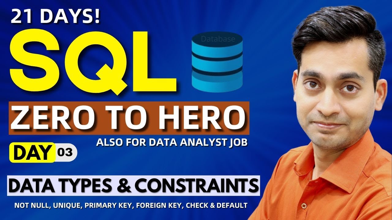 SQL Full Course In Just 21 Days | SQL Tutorial in Hindi | SQL Data ...
