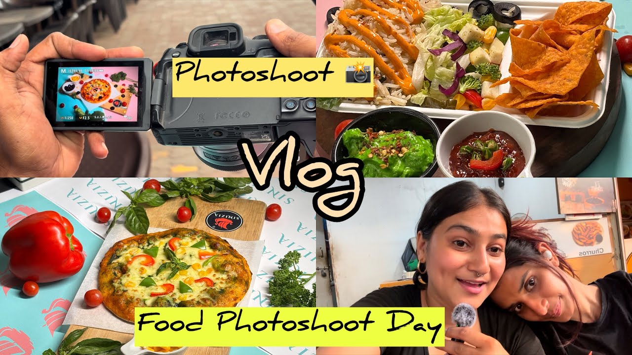 Behind The Scenes of Food Photography 😍🔥 📸 Full Vlog || Food Shoot Vlog🍕