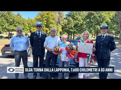 Video Olga torna dalla Lapponia, 7.600 chilometri a 83 anni