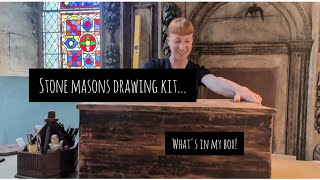 Stone masons drawing tools.. let's take a look at my drafting kit! 