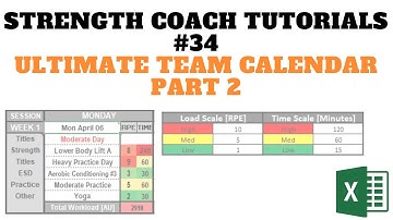 Ultimate Team Calendar Part #2 RPE & Time Colors | Strength Coach Tutorials | DSMStrength