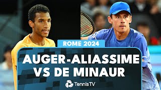 Three-Hour Battle! Felix Auger-Aliassime vs Alex De Minaur Highlights | Rome 2024 Resimi