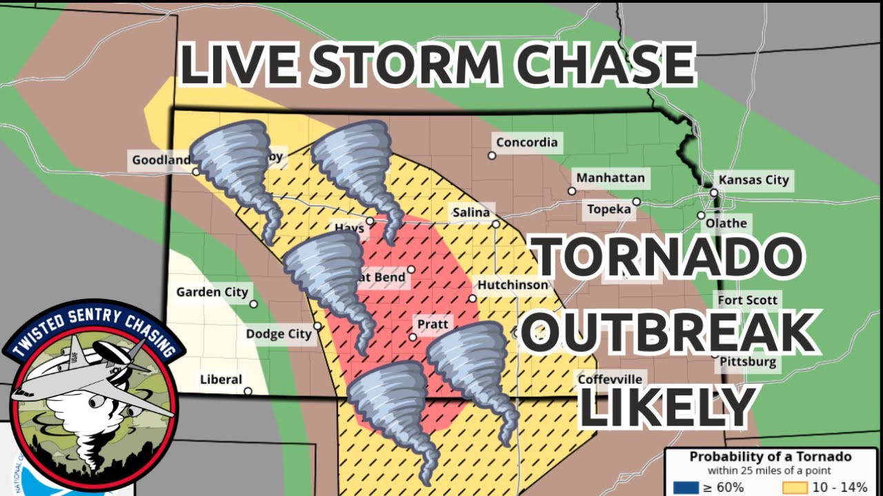 LIVE STORM CHASE: KANSAS/OKLAHOMA TORNADO OUTBREAK - YouTube