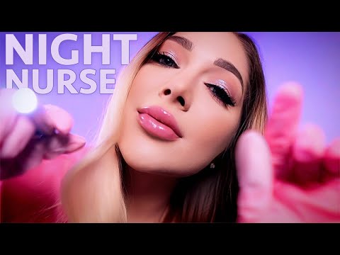 ASMR Night Nurse Takes Care of You In Bed ♥ Medical Role Play, Cranial Nerve Exam