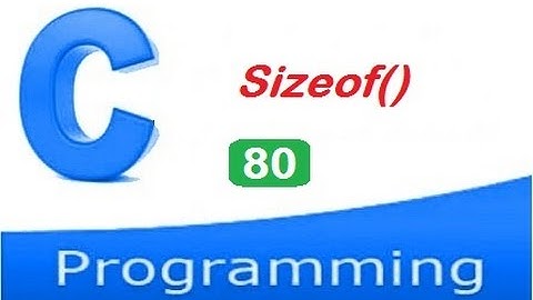 sizeof operator in c programming