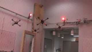 Quadrotor Formation Flying Gets Aggressive