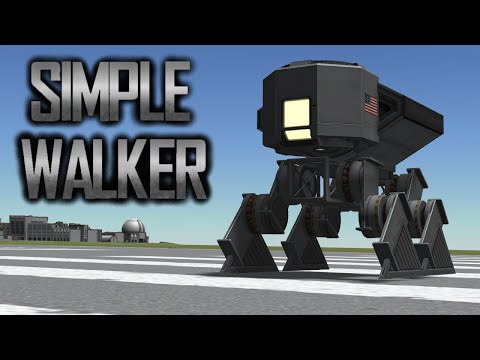 SIMPLE WALKER  SCREWING AROUND in Kerbal SPace Program