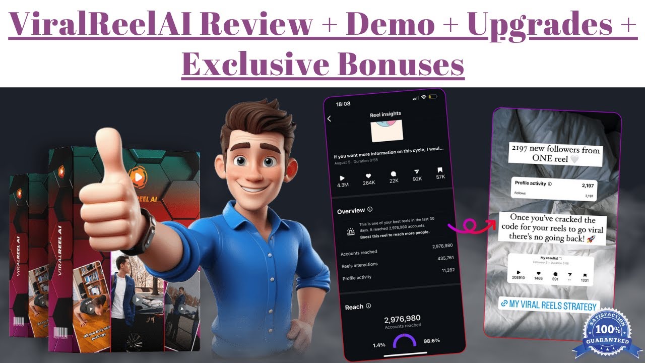 ViralReelAI Review + Demo + Upgrades (OTOs) + Bonuses | ViralReel AI Review | Viral Reel AI Review