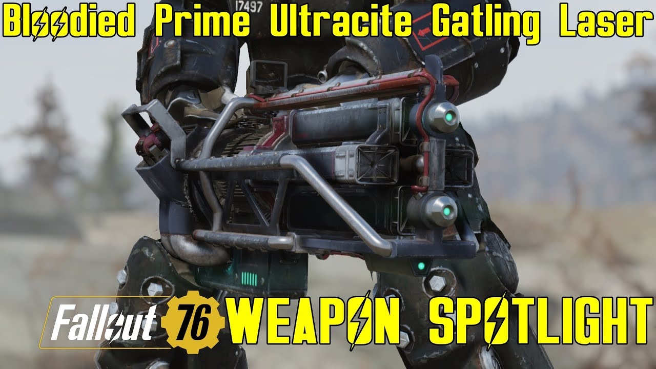 Fallout 76 Weapon Spotlights Bloodied Hitman's Prime Ultracite