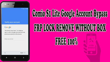How To Gogle Account bypass Frp Lock Remove Comio S1 Lite Without Box  Hindi Me