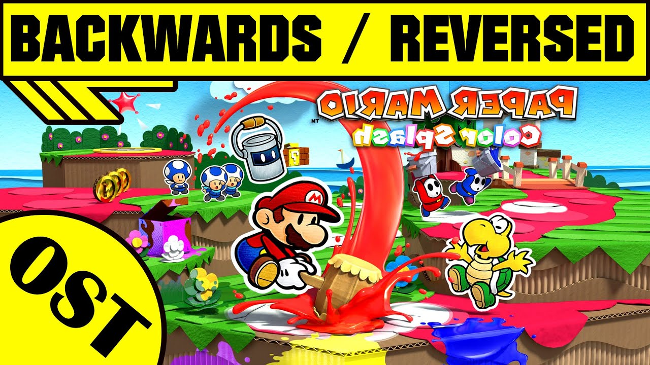 Flame On, Draggadon!   Paper Mario Color Splash OST Backwards Reversed