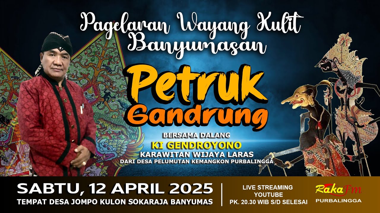LIVE Wayang Kulit Banyumasan || Ki Gendroyono Pelumutan Lakon Petruk Gandrung (12-04-2025)