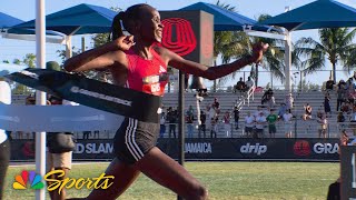 Agnes Jebet Ngetich staves off Medina Eisa for GRITTY 5000m win at Grand Slam Miami | NBC Sports