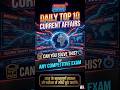 Daily Top 10 Current Affairs 2026 | Important Questions for SSC, Railway & All State Exams #shorts
