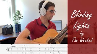 The Weeknd - Blinding Lights (Fingerstyle Guitar Cover with Tabs) Resimi