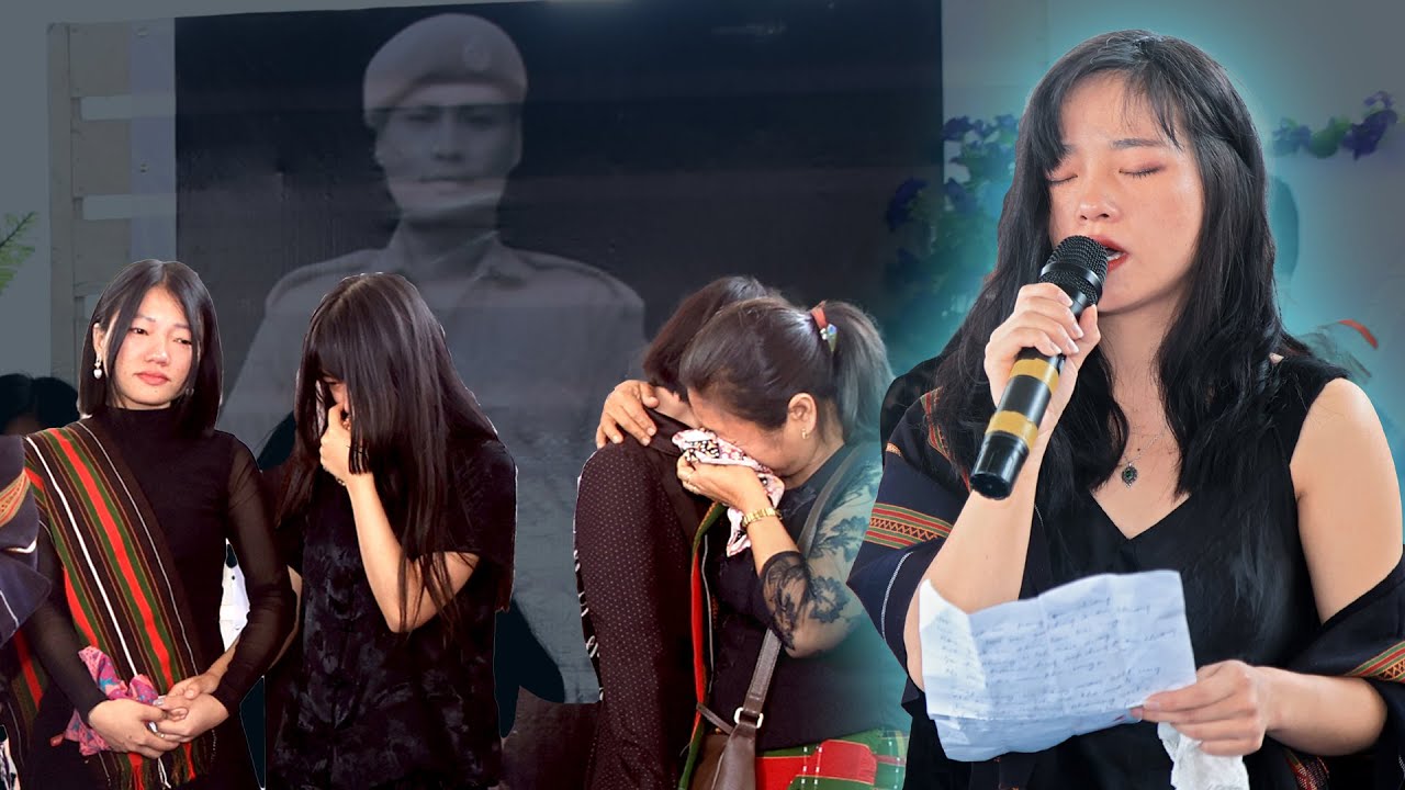 5 Daughters presenting a song for their beloved Dad (L) Thangkhankap