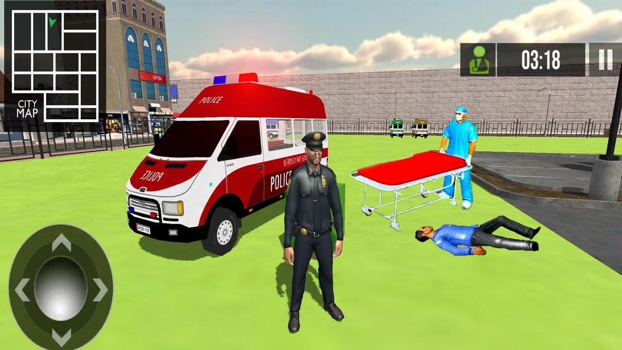 Police Ambulance Van Driving Games #7 - Game Mobil Ambulans Darurat Simulator Android Gameplay