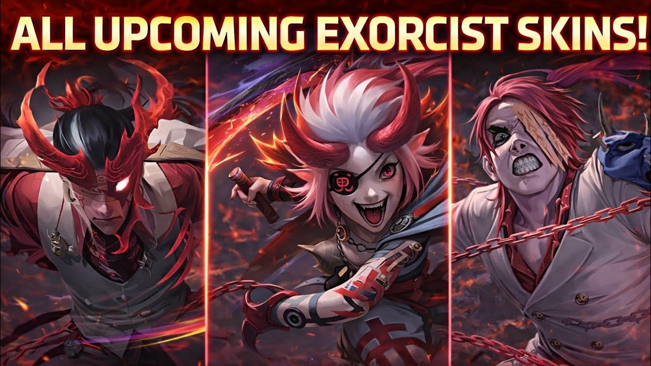 ALL UPCOMING EXORCIST SKINS! SABER, RUBY & PHOVEUS FULL SHOWCASE! (UNFINISHED)