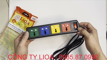 🔴 Ổ Cắm LiOA 4D32N 4 Lỗ Đa Năng 3 Chấu Kéo Dài 3m Công Suất 10A 2200W Giá Rẻ