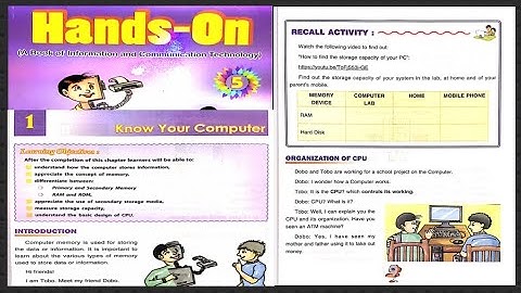 15, Know Your Computer Class-5 DAV / DAV Class-5 Computer 1st Chapter PageNo - 15 @ Sikshapur