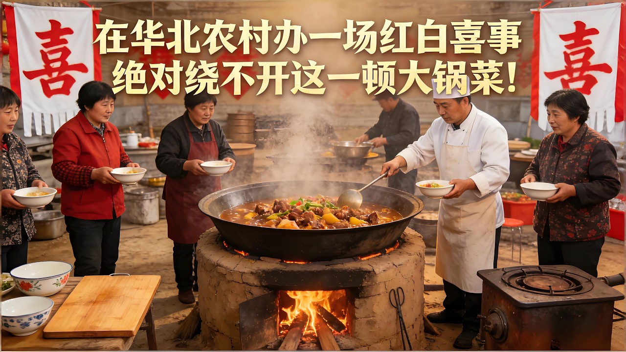 在华北农村办一场红白喜事，绝对绕不开这一顿大锅菜！#华北 #红白喜事 #大锅菜 #饮食历史 #饮食文化 #历史故事 #科普