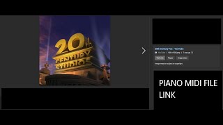 20th Century Studios Piano Fanfare (MIDI, Sheet Music file in description). 😎