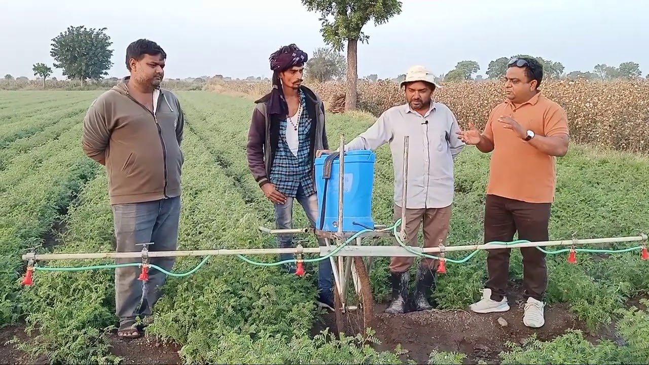 દવા છાંટવાનું દેશીયંત્ર- 6 માણસ નું કામ થાય માત્ર 1500 રૂપિયાના દેશી જુગાડથી