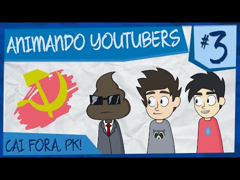 CAI FORA, PK! (Com Guaxinim, Saiko e PK) - ANIMANDO YOUTUBERS #3