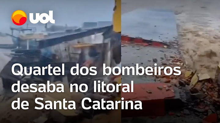 Chuva em Santa Catarina: Quartel dos bombeiros desaba e mar invade construção; veja vídeo