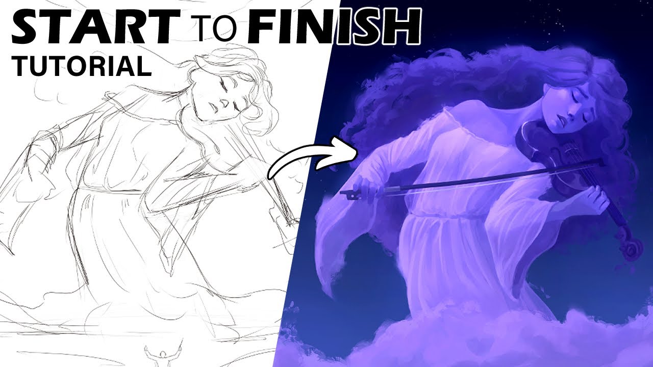 TUTORIAL || Complete Digital Art Process [The Muse]