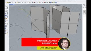 Intersect & Crv2view in Rhino | Amin shafizadeh