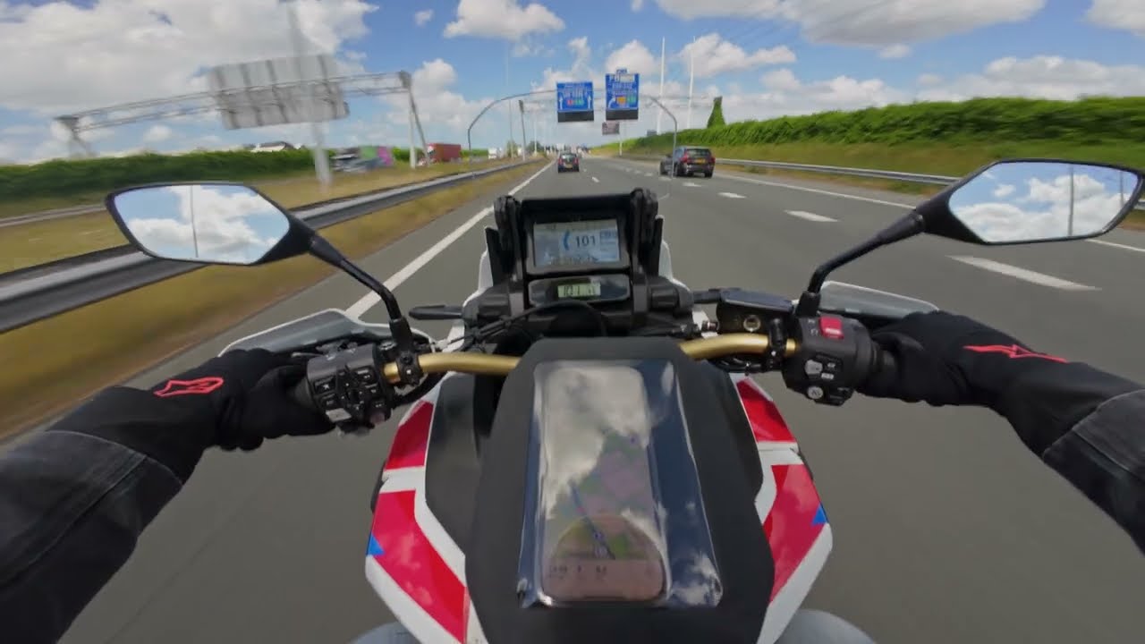 Honda Africa Twin CRF1100L Adventure Sports ES DCT - Wind noise comparison | RAW SOUND [4K Onboard]